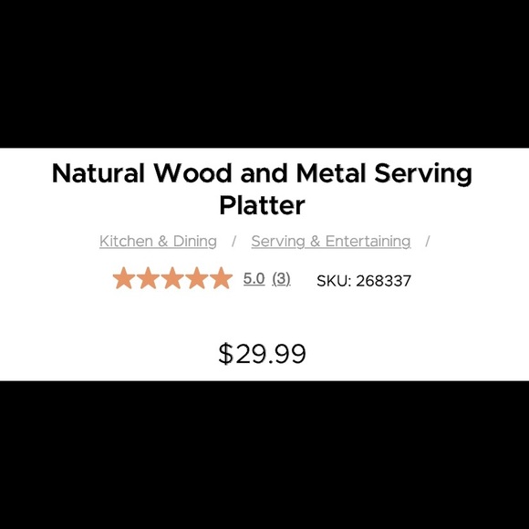 NWT Kirkland’s Home serving platter - Picture 5 of 7